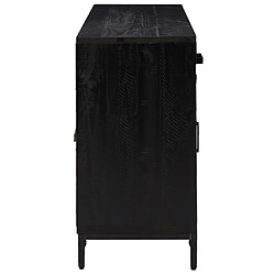 Acheter vidaXL Buffet Noir 110x35x70 cm Bois de pin massif