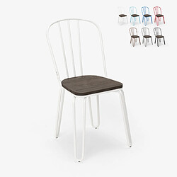 Ahd Amazing Home Design Chaises industrielles en acier Tolix pour bar et cuisine design Ferrum, Couleur: Blanc