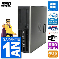 PC HP Compaq Pro 6300 SFF Intel G630 RAM 4Go SSD 960Go Windows 10 Wifi - Occasion