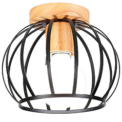 Stoex Plafonnier Moderne Lampe de Plafond Cage en Métal Plafonnier Rétro Luminaire Plafonnier Intérieurs Pour Couloir Chambre Cuisine Salon, Noir 