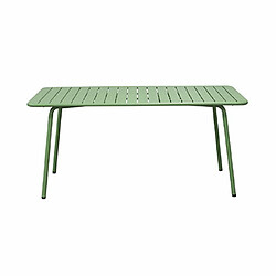 Mes Table de jardin 160x90x73cm en métal vert - BACA