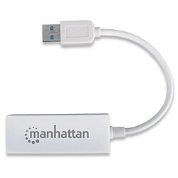 Avis Manhattan 506847 adaptateur et connecteur de câbles USB 3.0 RJ-45 Blanc