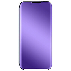 Avizar Housse Redmi Note 10 Pro Clapet translucide Miroir Support Vidéo violet