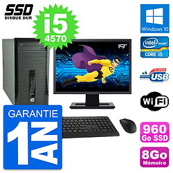 PC Tour HP ProDesk 400 G1 Ecran 19" i5-4570 RAM 8Go SSD 960Go Windows 10 Wifi · Occasion 