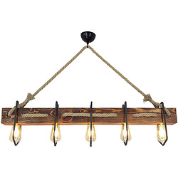 Hanah Home Suspension en bois et métal 4 ampoules Demir.