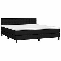 Avis Sommier à lattes LED,Cadre à lattes de lit avec matelas pour Adulte Noir 160x200 cm Tissu -MN57140