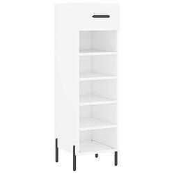 Maison Chic Armoire à Chaussures,Meuble de Rangement à Chaussures blanc 30x35x105 cm bois d'ingénierie -MN46242