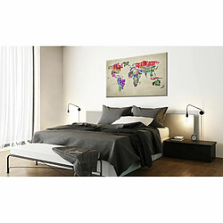 Paris Prix Tableau Imprimé World Map : World Tour en Anglais 40 x 60 cm