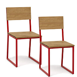 Ds Meubles Lot de 2 chaises Oxford 40x40x86cm RJ-EV