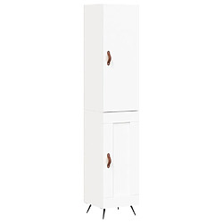 vidaXL Buffet haut Blanc 34,5x34x180 cm Bois d'ingénierie