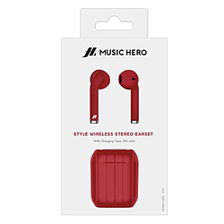 Sbs Twin Style Écouteur Sans Fil Bluetooth Intra-Auriculaire Contrôle Vocale Avec Microphone Rouge (MHTWSSTYLEBTR) 