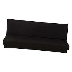 Protecteur de housse de housse de canapé-lit extensible sans bras 150-190cm noir