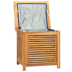 Acheter Helloshop26 Coffre boîte meuble de jardin rangement et sac 60 x 50 x 58cm bois massif teck 02_0013074