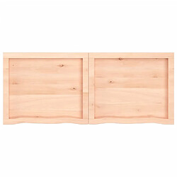 Acheter vidaXL Étagère murale 120x50x(2-6) cm bois de chêne massif non traité