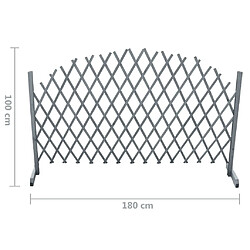 Acheter vidaXL Clôture en treillis bois de sapin massif 1,8x1 m gris