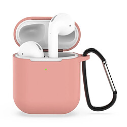 Wewoo Coque Ecouteurs sans fil en silicone anti-choc pour Apple AirPods 1/2 rose 