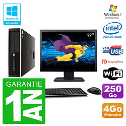 PC HP Compaq 8100 SFF Ecran 27" G6950 RAM 4Go Disque 250Go Graveur DVD Wifi W7 · Occasion 