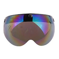 Casques De Moto 3/4 Face 3 Snap Flip Up Visor Shield Avec Objectif Multicolor