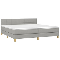 Avis Sommier à lattes et matelas LED,Cadre à lattes de lit pour Adulte Gris clair 200x200 cm Tissu -MN92033