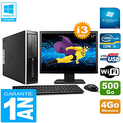 PC HP Compaq Pro 6300 SFF I3-3220 4Go 500Go Graveur DVD Wifi W7 Ecran 17" - Occasion