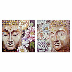 Cadre DKD Home Decor Buda 80 x 3 x 80 cm Oriental (2 Unités) 