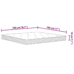 vidaXL Matelas à ressorts bonnell moyen 180x200 cm pas cher