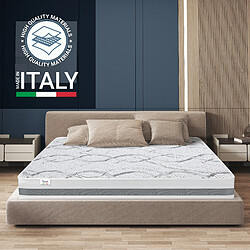 The White Stone Matelas Simple 100 x 160 à mémoire de forme| Premium Quality | Hauteur 22 cm | Made in Italy