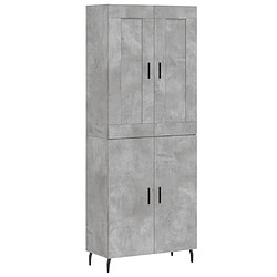 Maison Chic Buffet,Meuble de Rangement,commode pour salon,Cuisine Gris béton 69,5x34x180 cm Bois d'ingénierie -MN56783