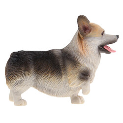 Résine Artisanat Permanent Figurine De Chien De Corgi Home Decor Collectibles Trois-couleur