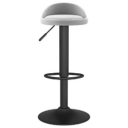 Avis vidaXL Tabourets de bar lot de 2 gris clair velours