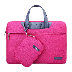 Wewoo Sacoche pour ordinateur portable Magenta MacBook, Lenovo et autres ordinateurs portables, Taille interne: 31.0x21.5x3.0cm 13.3 pouces Business Series Exquisite Zipper Handheld Laptop Bag avec bloc d'alimentation indépendant