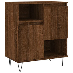 Maison Chic Buffet,Meuble de Rangement,commode pour salon,Cuisine Chêne marron 60x35x70 cm Bois d'ingénierie -MN47368