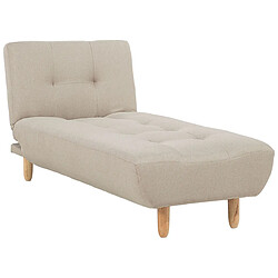 Beliani Chaise longue en tissu beige ALSTEN