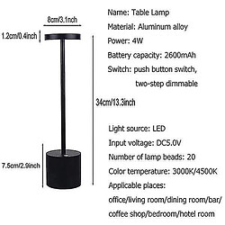 Universal Lampe de table LED sans fil recharge USB portable (argent)