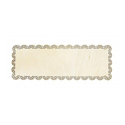 Scrapcooking Support à gâteau / cake rectangle dentelle en bois 36 x 13 cm