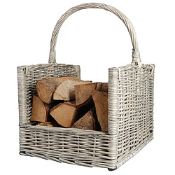 Esschert Design Panier à bois de chauffage Gris MW42