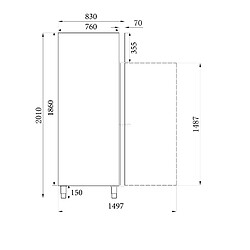 Armoire Réfrigérée Négative 597 L - Vitrée Inox - Combisteel