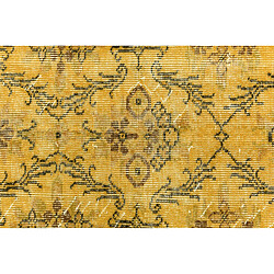 Vidal Tapis de laine 264x145 jaune Ultra Vintage pas cher