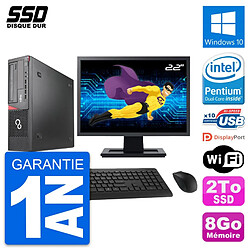 PC Fujitsu E920 DT Ecran 22" Intel G3220 RAM 8Go SSD 2To Windows 10 Wifi · Occasion 