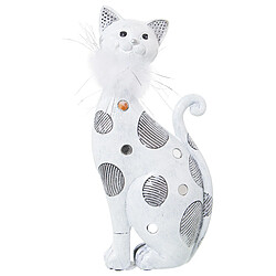 Figurine Décorative Alexandra House Living Blanc Acrylique Plastique Mélamine Chat 12 x 6 x 26 cm