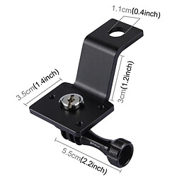 Acheter Wewoo Support Holder noir pour GoPro HERO6 / 5 Session / 5/4 Session / 4/3 + / 3/2/1, d'autres caméras de sport alliage d'aluminium moto fixe de montage avec adaptateur trépied et vis