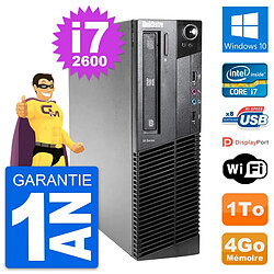 PC Lenovo ThinkCentre M81 SFF Intel i7-2600 RAM 4Go Disque 1To Windows 10 Wifi · Occasion 