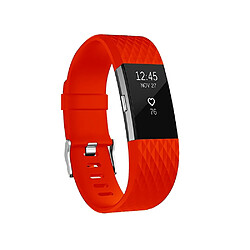 Wewoo Bracelet pour montre connectée Dragonne sport réglable à motif losanges FITBIT Charge 2Taille S10,5x8,5cm Chrome 