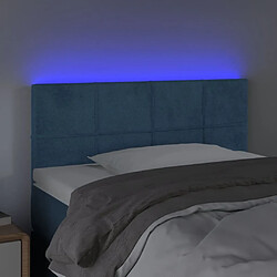 Avis Maison Chic Tête de lit moderne à LED lumineuse pour chambre - Décoration de lit Bleu foncé 80x5x78/88 cm Velours -MN51105