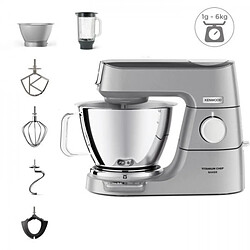 Robot KENWOOD KVC85.124.SI - pâtissier Titanium Chef Baker - 2 bols en inox 3,5L et 5L - Balance intégrée 6kg - Blender 1,8L