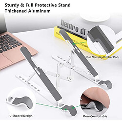 Acheter Universal Support d'ordinateur portable, porte-ordinateur portables portables pliables, colonne d'ordinateur portable ventilée avec hauteur de réglage de 7 angles, aluminium antidérapant