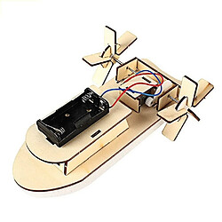 Justgreenbox Ensemble de matériaux de modèle de bateau bricolage Kit de construction en bois 3D assembler une expérience scientifique éducative créative - T6112211956640