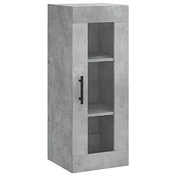 Maison Chic Armoire murale,Meuble de Rangement pour salon,cuisine gris béton 34,5x34x90 cm -MN83429