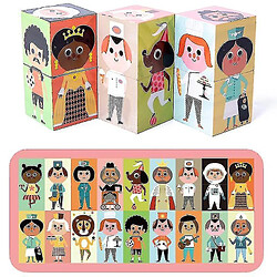 Universal Bébé puzzle de puzzle des cubes en bois assortis de jeu d'âge 2+ 