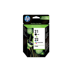 Multipack cartouches d'encre HP n°21 Noir + n°22 Couleur (Magenta, Cyan, Jaune)